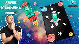 How To Make Easy Flying Paper Spaceship Rocket 🚀 | DIY Rocket Ship Craft Ideas | Do More DIY