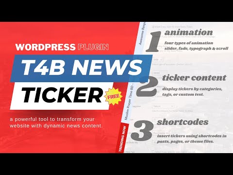 T4B News Ticker - Free Responsive News Scroller WordPress Plugin