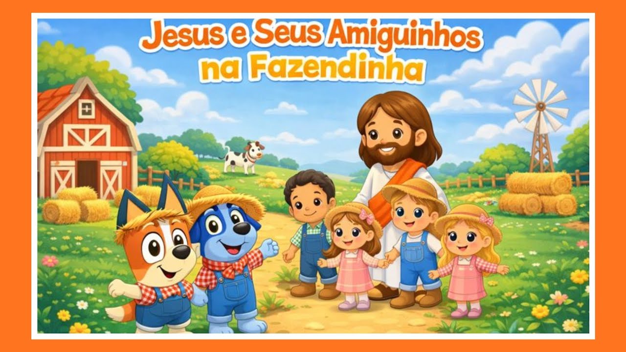 Jesus e seus Amiguinhos na Fazendinha. Compilação de Música Gospel Infantil.