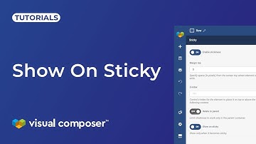 Show Elements When Sticky With Visual Composer