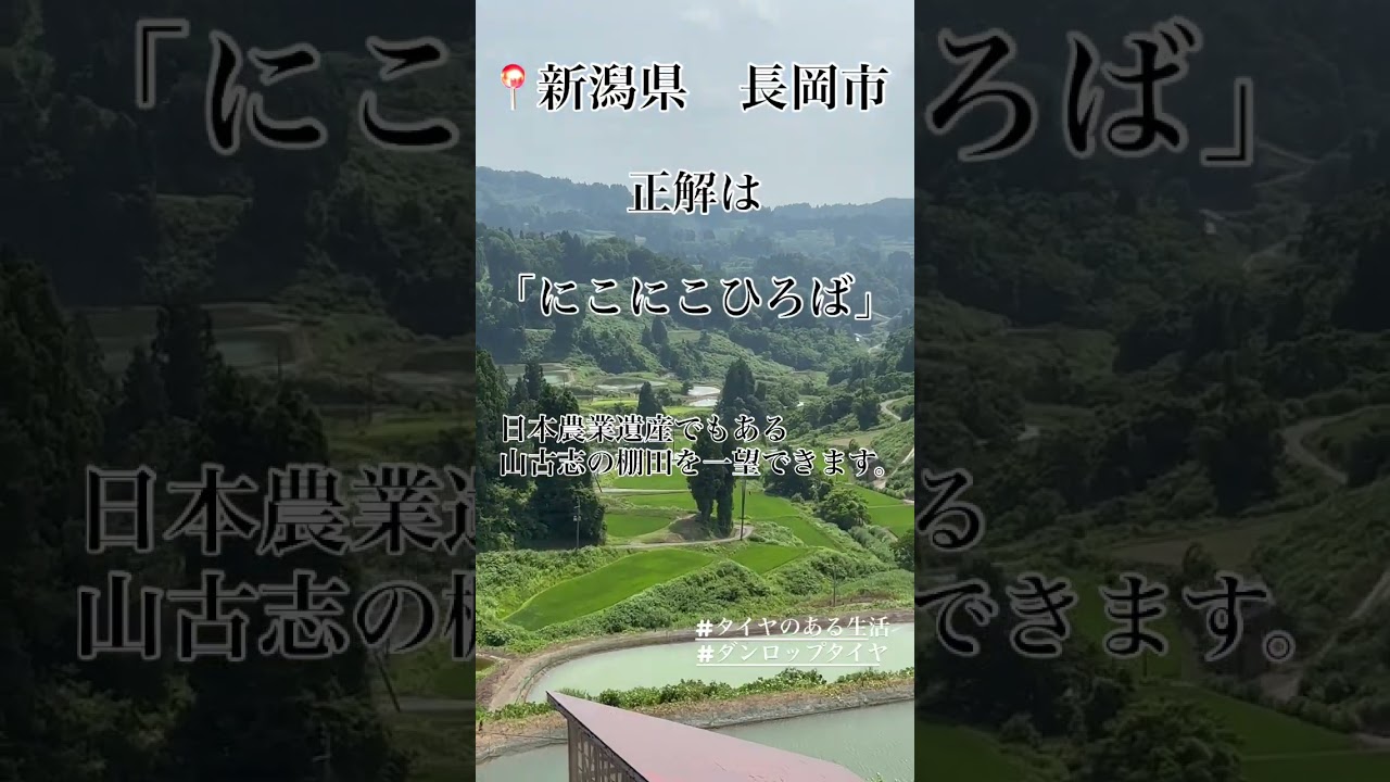 #タイヤのある生活 "山古志の美しい棚田を一望できるひろば"を訪問~ #shorts