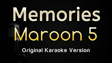 Memories - Maroon 5 (Karaoke Songs With Lyrics)