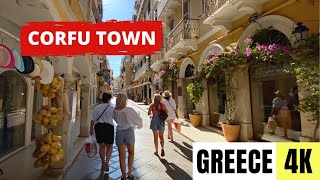 CORFU, GREECE 🇬🇷 [4K] Corfu Old Town - Walking Tour - JUNE 2023