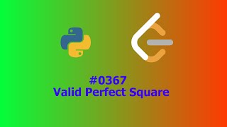 No Sound Leetcode 367: Valid Perfect Square