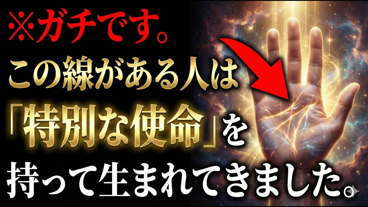 ※ガチです。この線がある人は「特別な使命」を持って生まれてきました。 #手相 #占い
