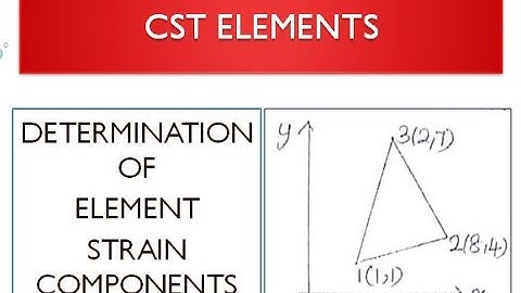Determination of Strain Components for CST Elements