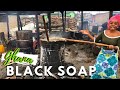 HOW AFRICAN BLACK SOAP IS LOCALLY MADE   WHITE SOAP, RAW GHANA BLACK SOAP MAKING, Ghana Vlog