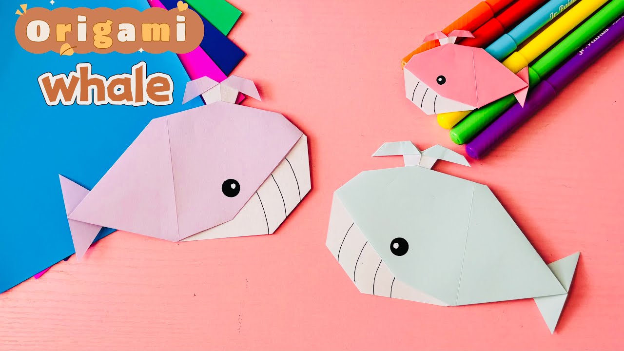Origami paper whale / 摺紙鯨魚