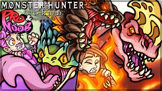 WAS HIGH RANK THIS HARD - Pro and Noob VS Return to Monster Hunter World! (Anjanath & Bazelgeuse)