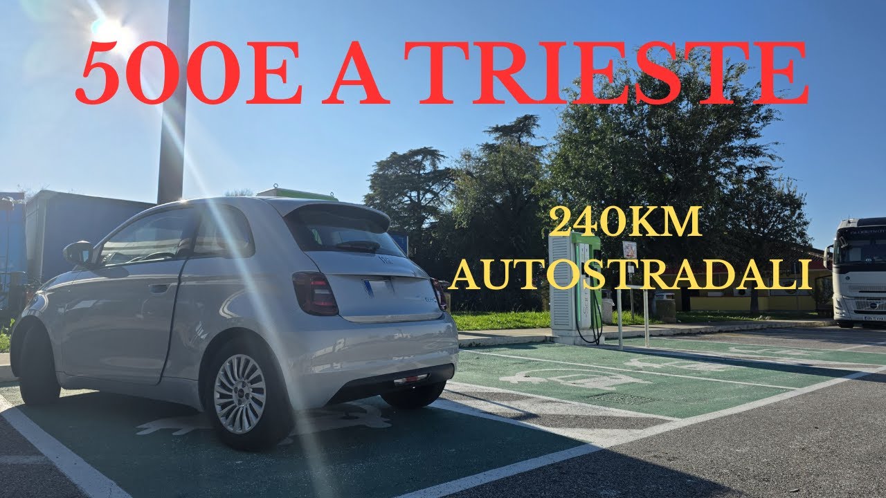 FIAT 500 ELETTRICA | da Pordenone a Trieste  240 KM con la versione EV(l'unico motore che va avanti)