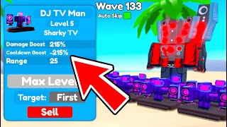 😱OMG! 🔥 I FOUND NEW DJ T MAN GLITCH IN ENDLESS MODE 🥵 Roblox - Toilet Tower Defense