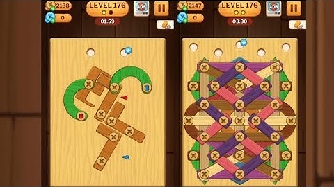 Screw Puzzle: Wood Nut & Bolt - Level 176