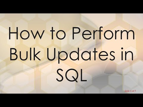 How to Perform Bulk Updates in SQL