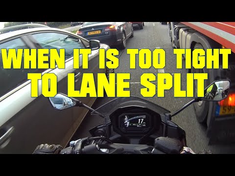 WHEN IT IS TOO TIGHT TO LANE SPLIT...