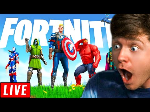 LIVE - FORTNITE NEW SEASON DOMINATION! (Marvel x Fortnite)