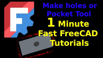 FreeCad Beginner Lesson in under a minute, pocket tool