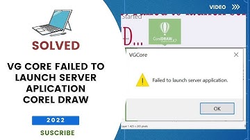 VGCORE: FAILED TO LAUNCH SERVER APLICATION - CORELDRAW X7 [SOLVED]