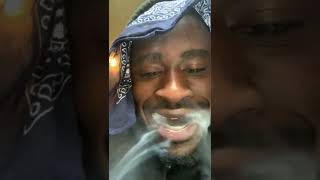 Crip smokes weed
