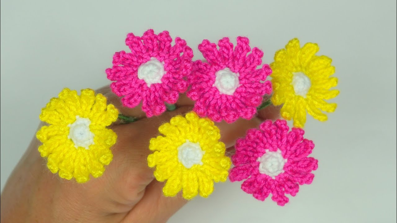 FLORES DE GANCHILLO PASO A PASO