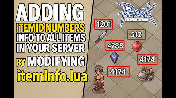 Adding ItemID Numbers Info to All Items in Your Server by modifying itemInfo.lua - Ragnarök Online