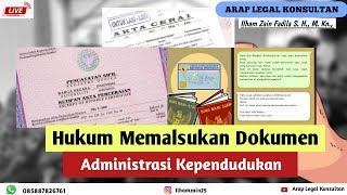 konsekuensi Pemalsuan buku nikah dan akta cerai