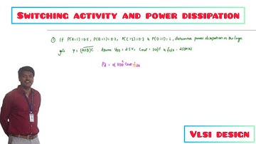 problems on power dissipation and switching activity