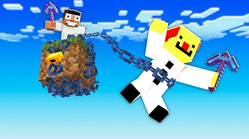 Minecraft, Chained Together on 1 Block || Minecraft Mods || Minecraft gameplay