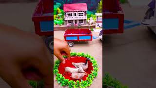 mini tractor video | mini water pump science project #ytshorts #cartoon #tractor