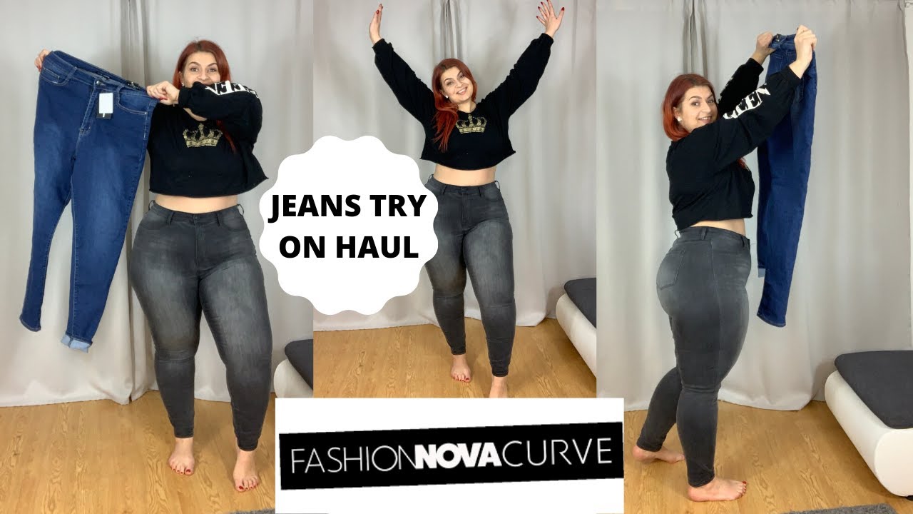 Fashion Nova Curve Jeans try on haul with Ioana - YouTube