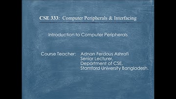 CSE 333 - CPI - Introduction to Computer Peripherals