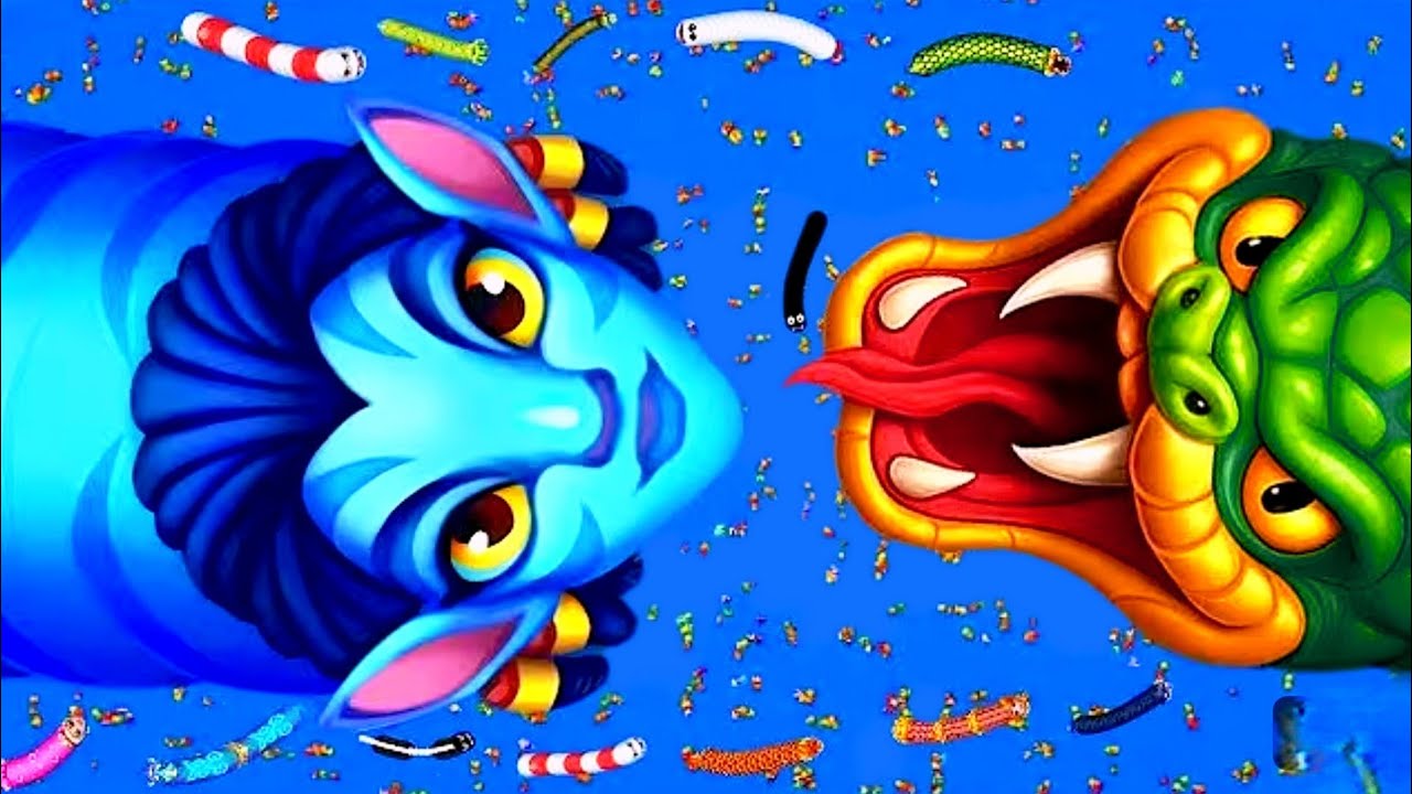 WORMSZONEIO BIG SNACK VIDEO😱🐉🐍 || 