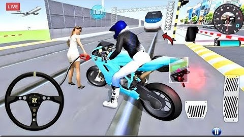 3D Driving Class Simulator - Bullet Train Vs Motorbike - Bike Driving Game - Android Gameplay