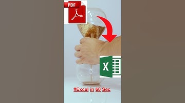 #Excel60Sec - PDF to EXCEL table convert #Shorts