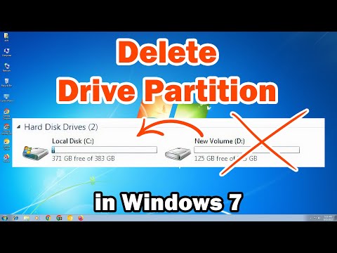 How to Delete a Drive Partition in Windows 7 PC or Laptop