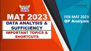 Feb MAT 2023 | Data Analysis & Sufficiency | QP Analysis | Important Topics and Shortcuts #mat2023