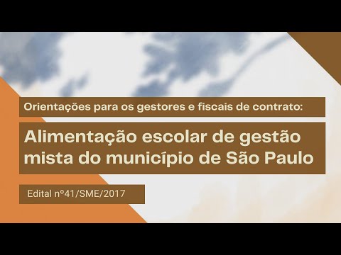 Formação online para gestores: Edital nº 41/SME/2017 - Gestão terceirizada mista - DRE BT/CL/SA