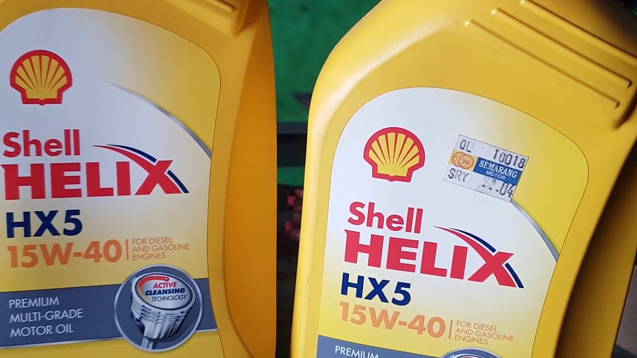 Oli palsu  dan  asli  shell HX5 YouTube