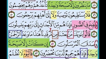 باقي صفحة 443من سورة يس الايات من 48:54 مكررة بصوت الشيخ محمود الحصري