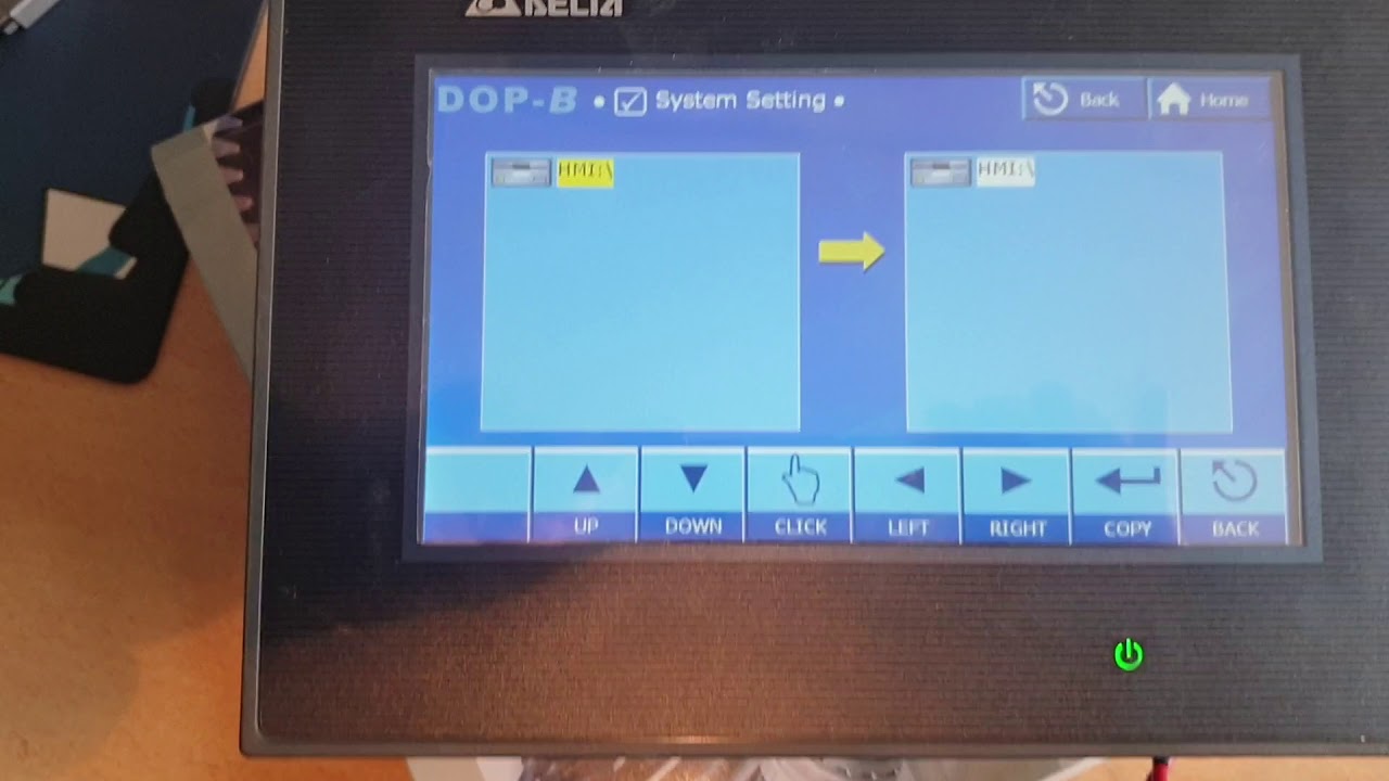 DELTA DOP panel USB to HMI download - YouTube