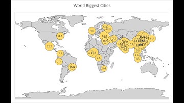 World map scatter and bubble chart in Excel