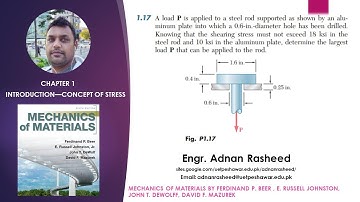 1.17 Determine the largest load P that can be applied to the rod | Mech of materials Beer & Johnston