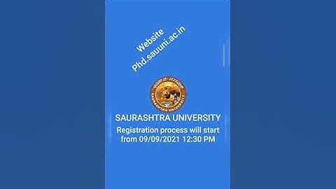 saurashtra university phd entrance exam date