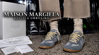 Maison Margiela Replica Leather & Suede Grey Sneakers | Unboxing & On Foot Review!