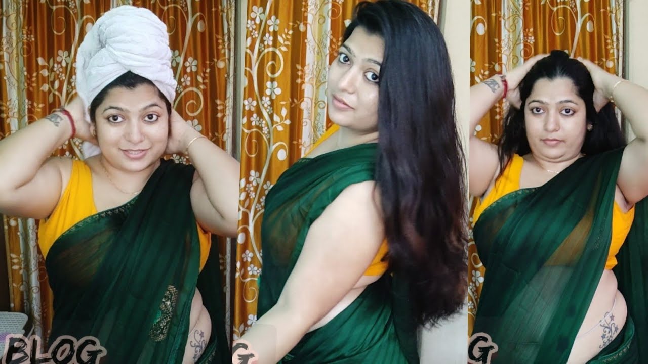 Hair drying in treditional style.