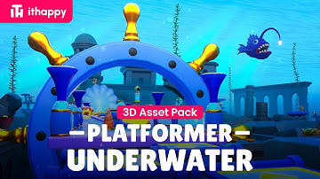Platformer 12 Underwater  - 3D Low Poly Asset Pack for Games