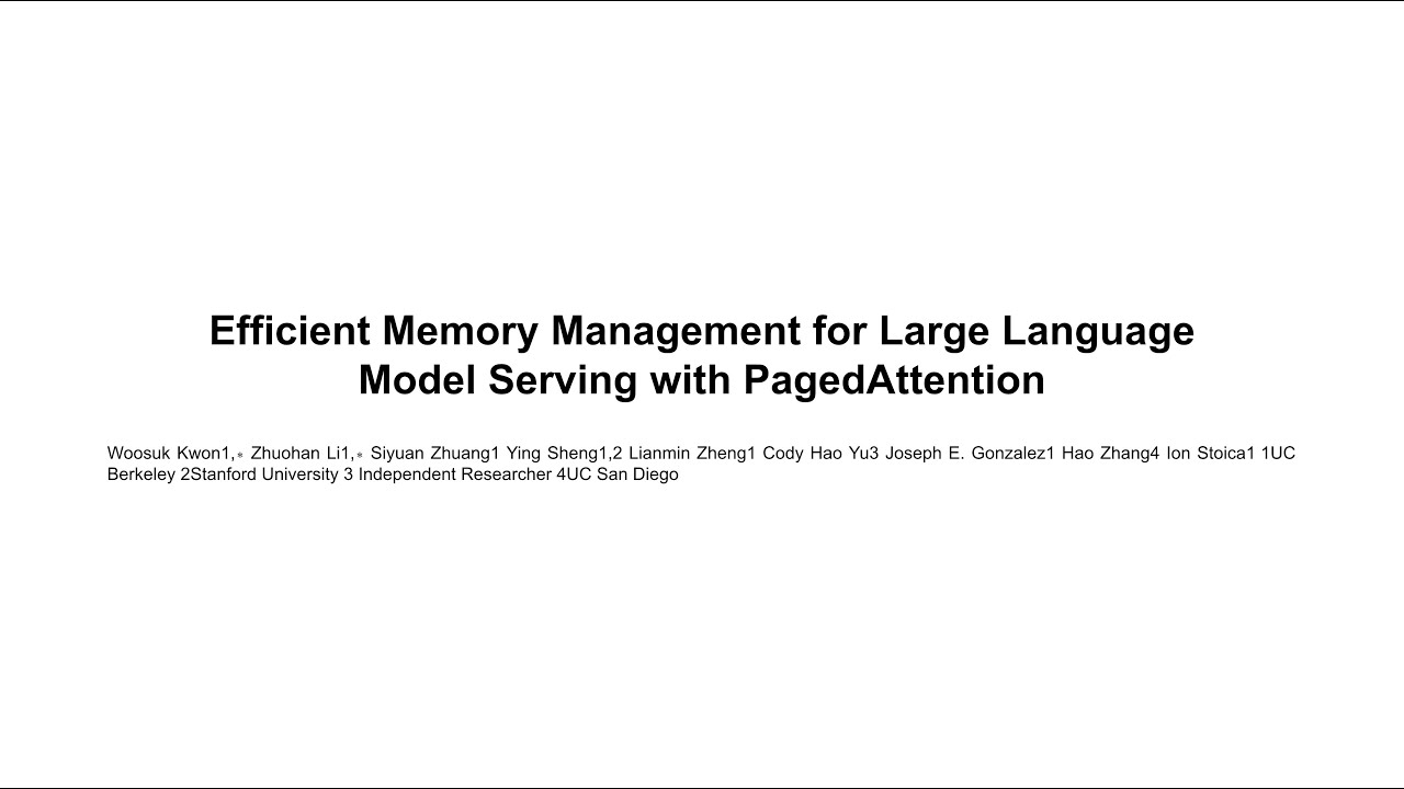 [Paper Review] vLLM Infernce Engine & KV Cache Managing - YouTube
