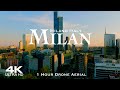 4k milan  milano drone 2024  1 hour aerial of milano  lake como  lombardia italy italia