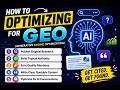 How to optimize your Website and Content for GEO (Generative Engine Optimization)