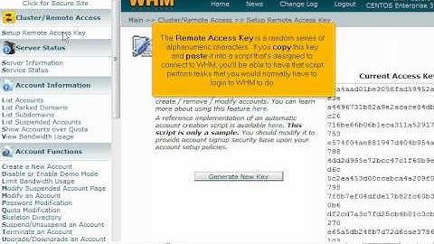 How to setup your Remote Access Key in WHM - 4GoodHosting Support