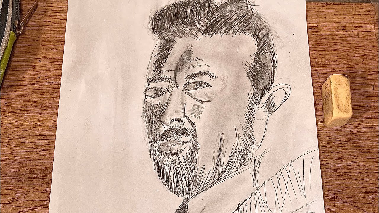 Drawing negan from the walking dead